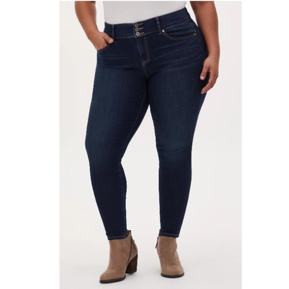 torrid Denim - Torrid Dark Wash Stretch Jeggings Size 14 Style 10114977